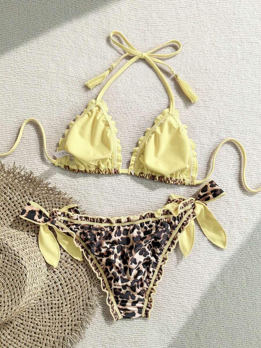 DWUCZĘŚCIOWY STRÓJ KĄPIELOWY ANIMAL PRINT
