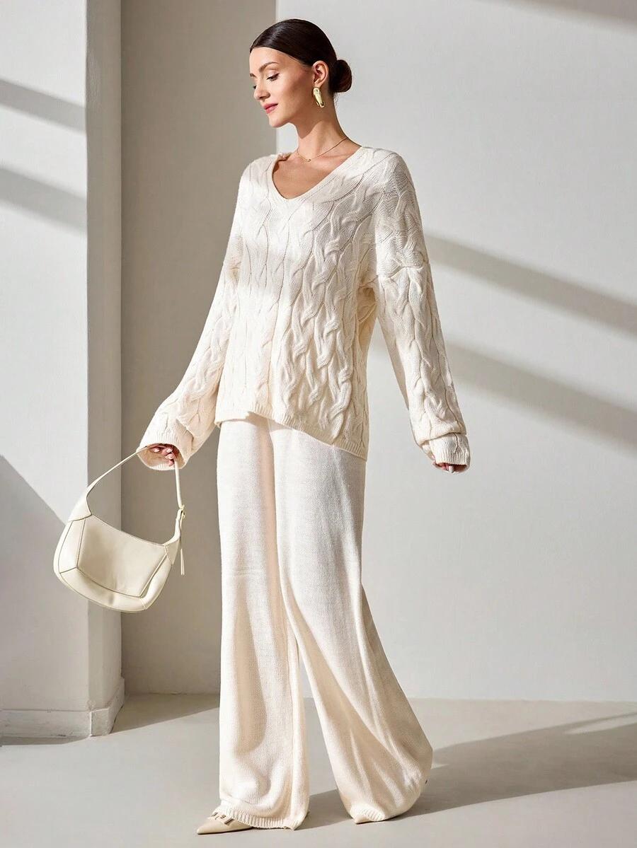 sweter spodnie komplet