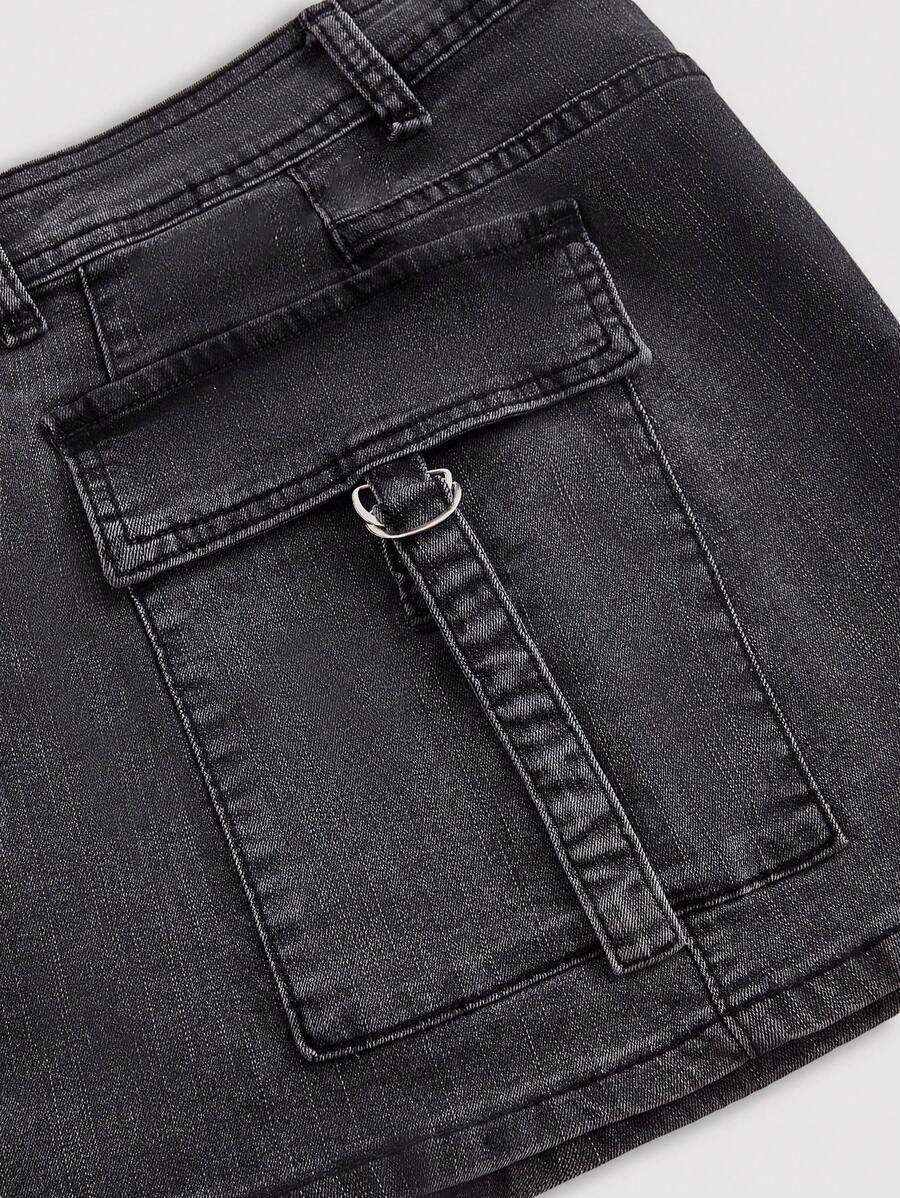 CZARNA MINI SPÓDNICA JEANS 