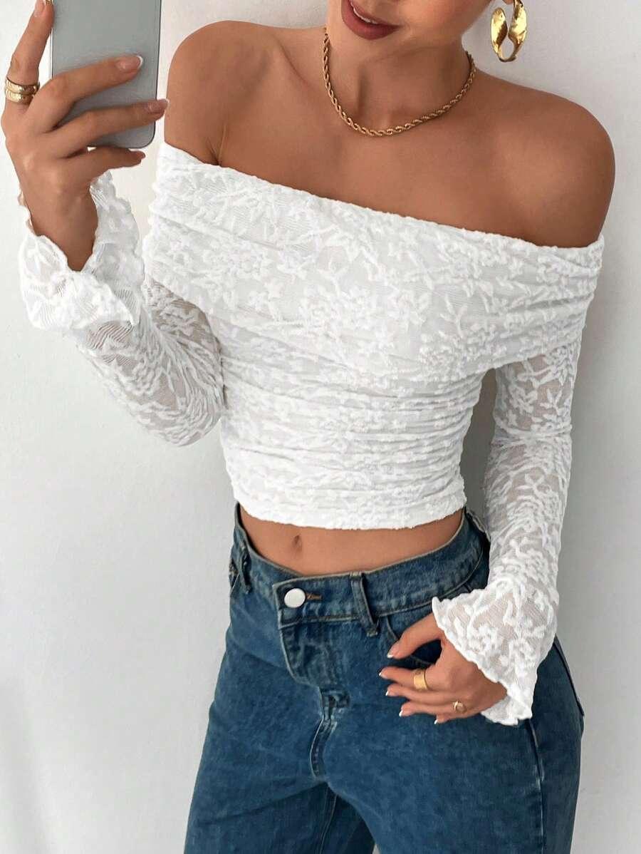 KORONKOWA BLUZKA OFF SHOULDER