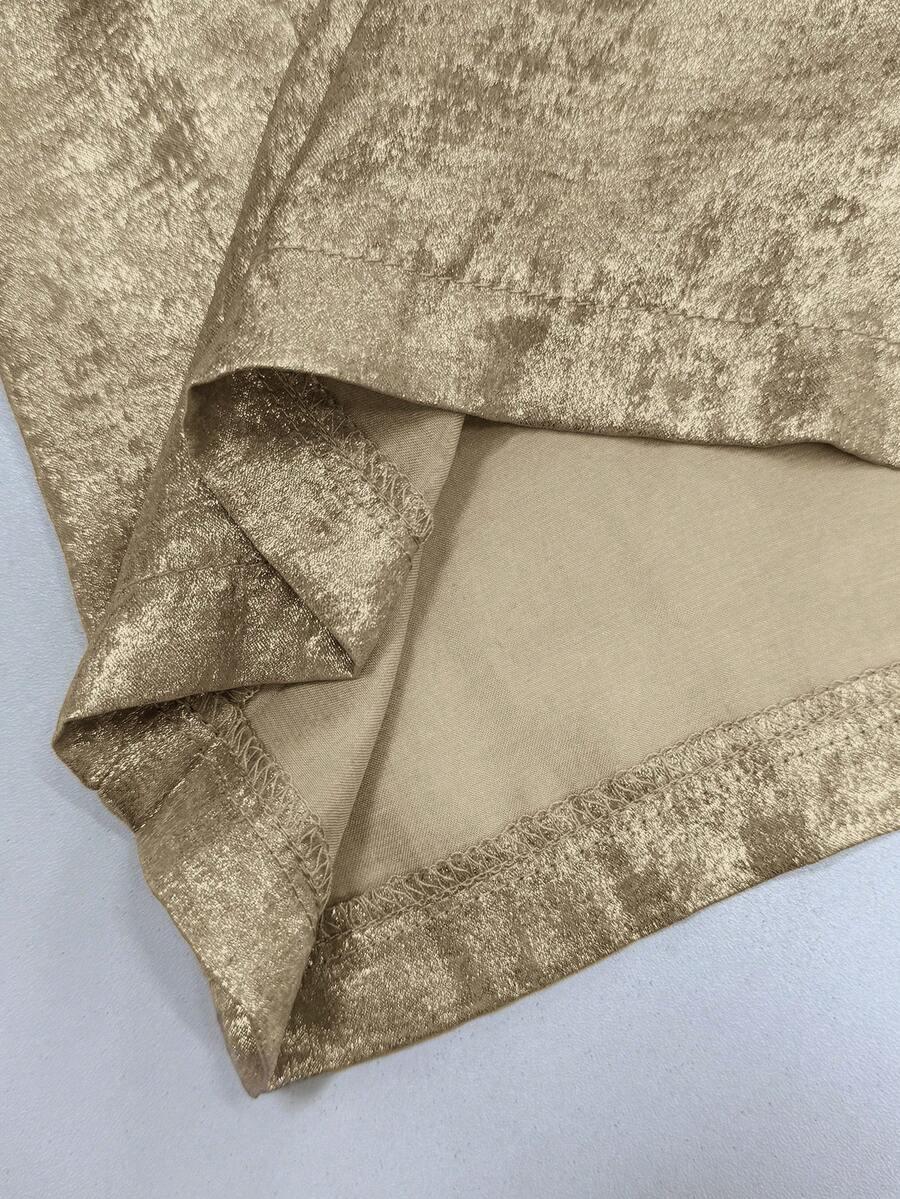złote spodnie prosta nogawka