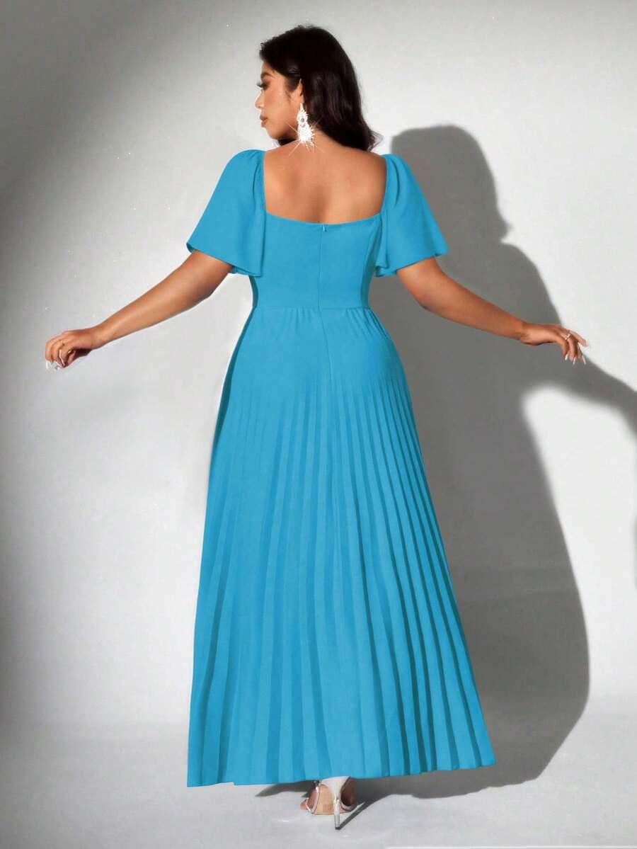niebieska sukienka maxi