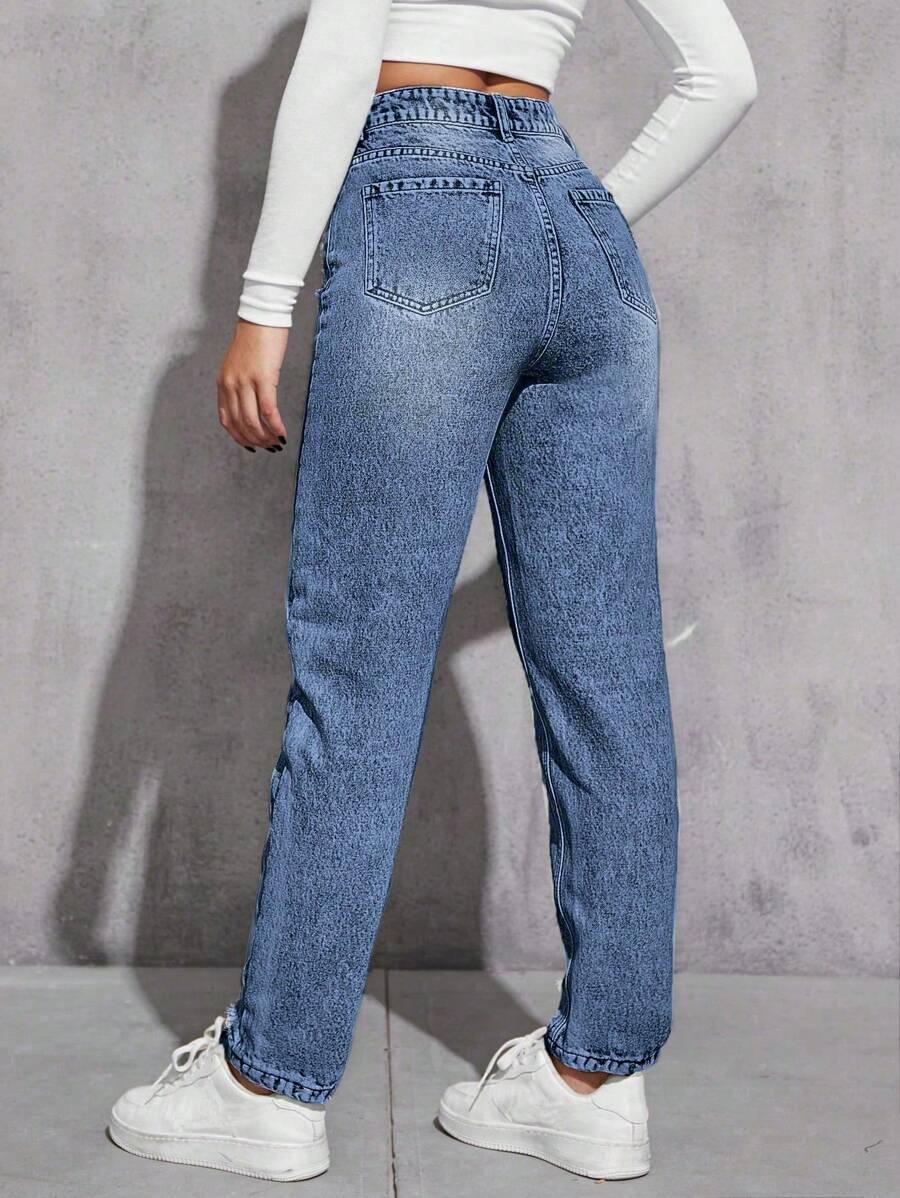 SPODNIE JEANS PRZETARCIA