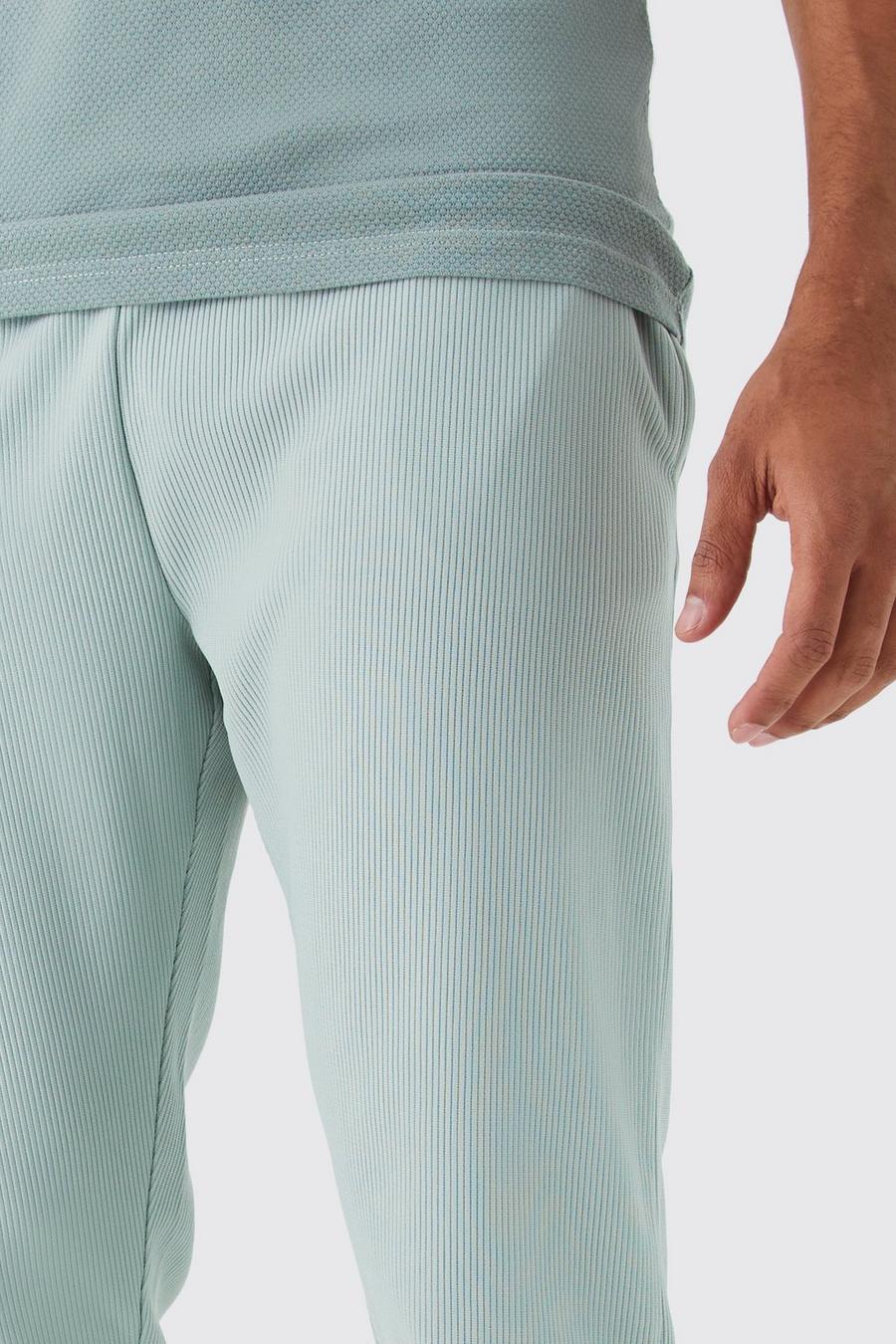 spodnie dresowe prążki slim fit
