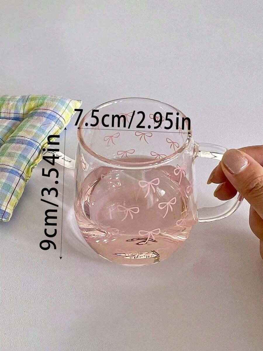 szklany kubek wzór kokardki