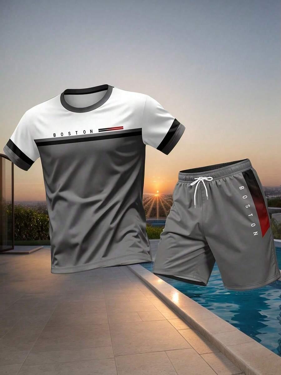 DWUCZĘŚCIOWY KOMPLET SPODENKI T-SHIRT 