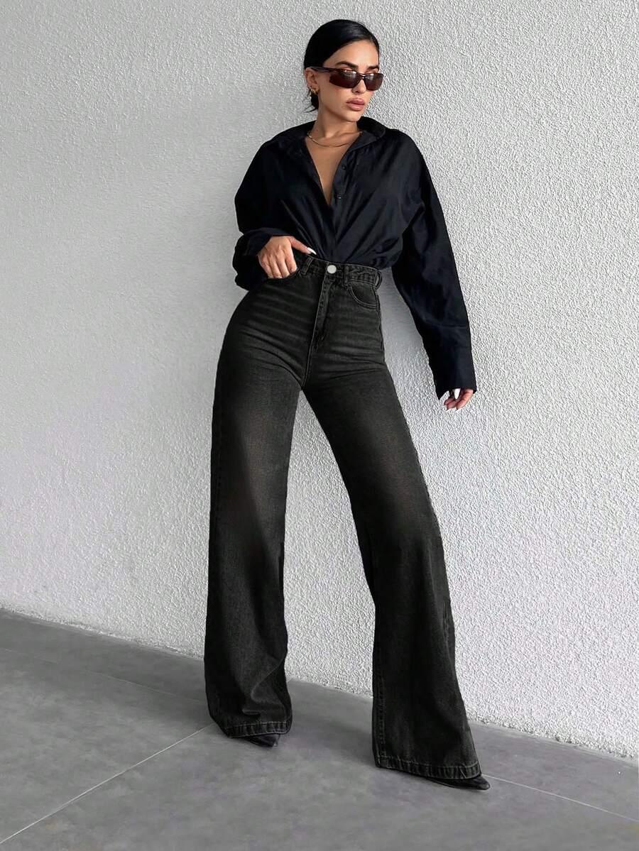 SPODNIE JEANS WYSOKI STAN