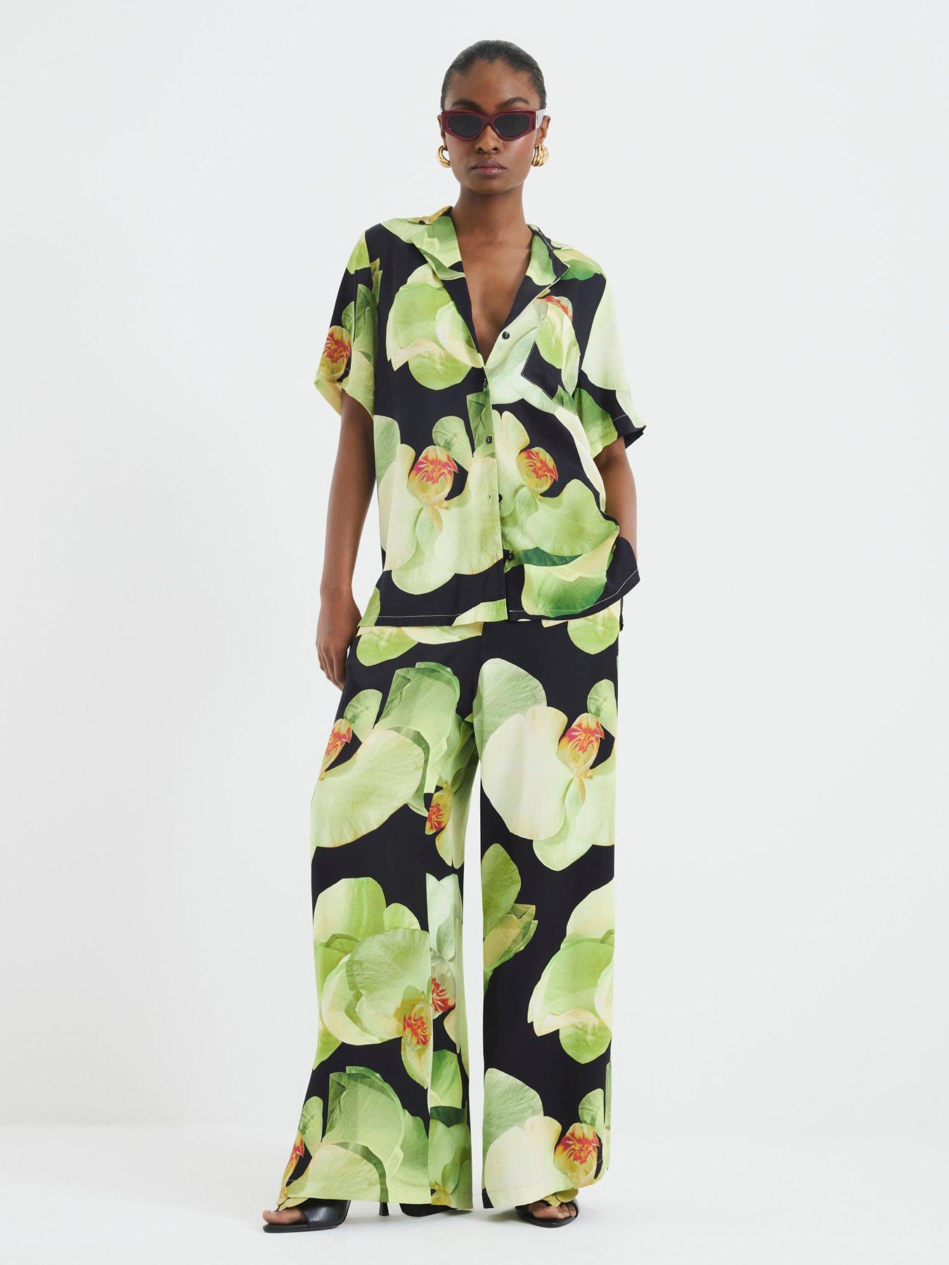 RIVER ISLAND SPODNIE Z LEJĄCEJ WISKOZY
