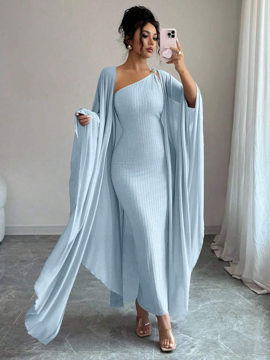NIEBIESKA MAXI SUKIENKA