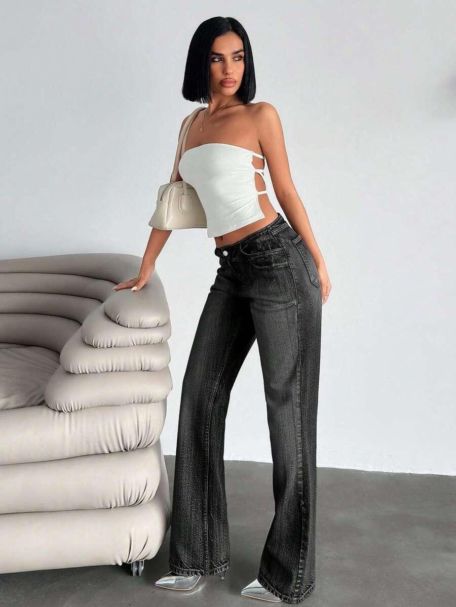 czarne spodnie jeans