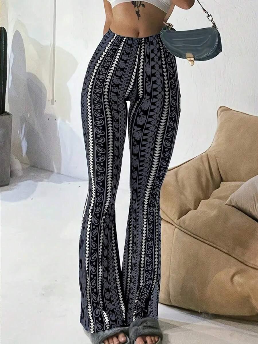 legginsy dzwony wzór