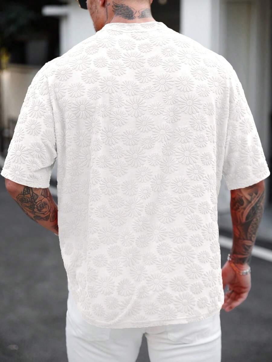 biały t-shirt oversize struktura 
