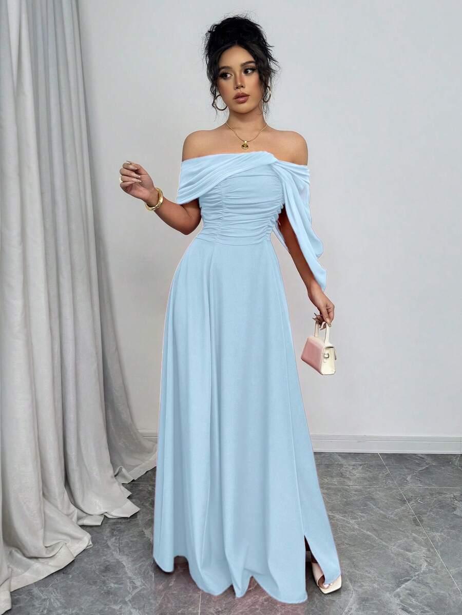 NIEBIESKA MAXI SUKIENKA