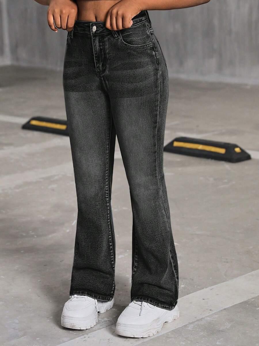 CZARNE SPODNIE JEANS
