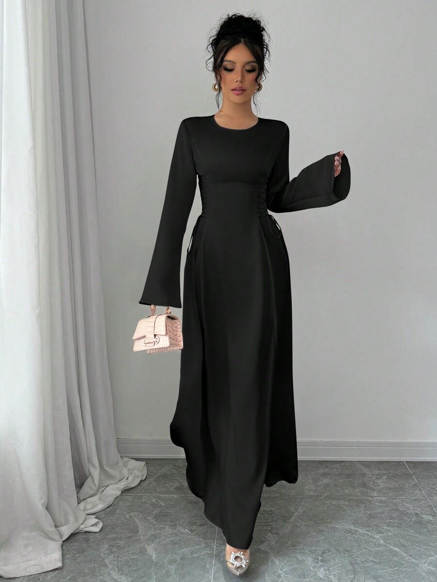 CZARNA MAXI SUKIENKA