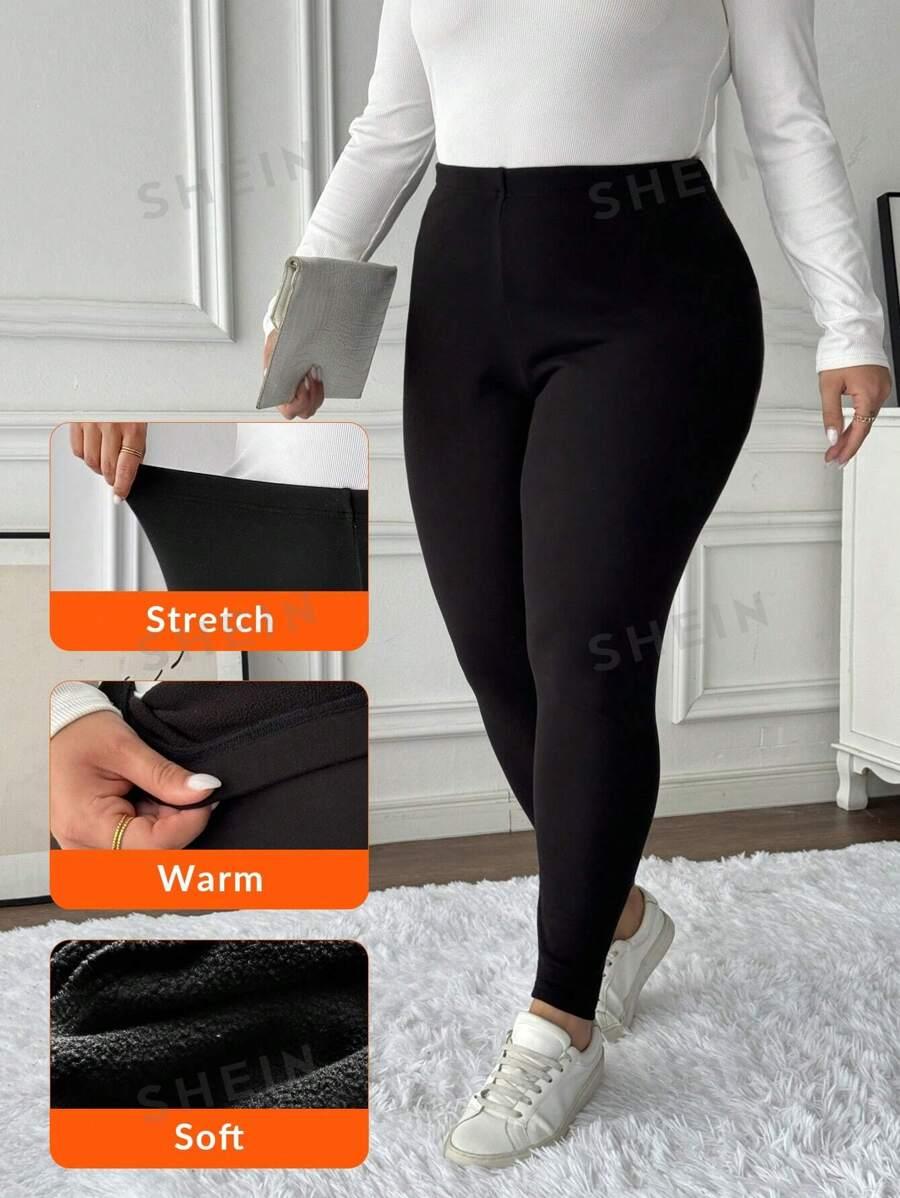 CZARNE OCIEPLANE LEGGINSY