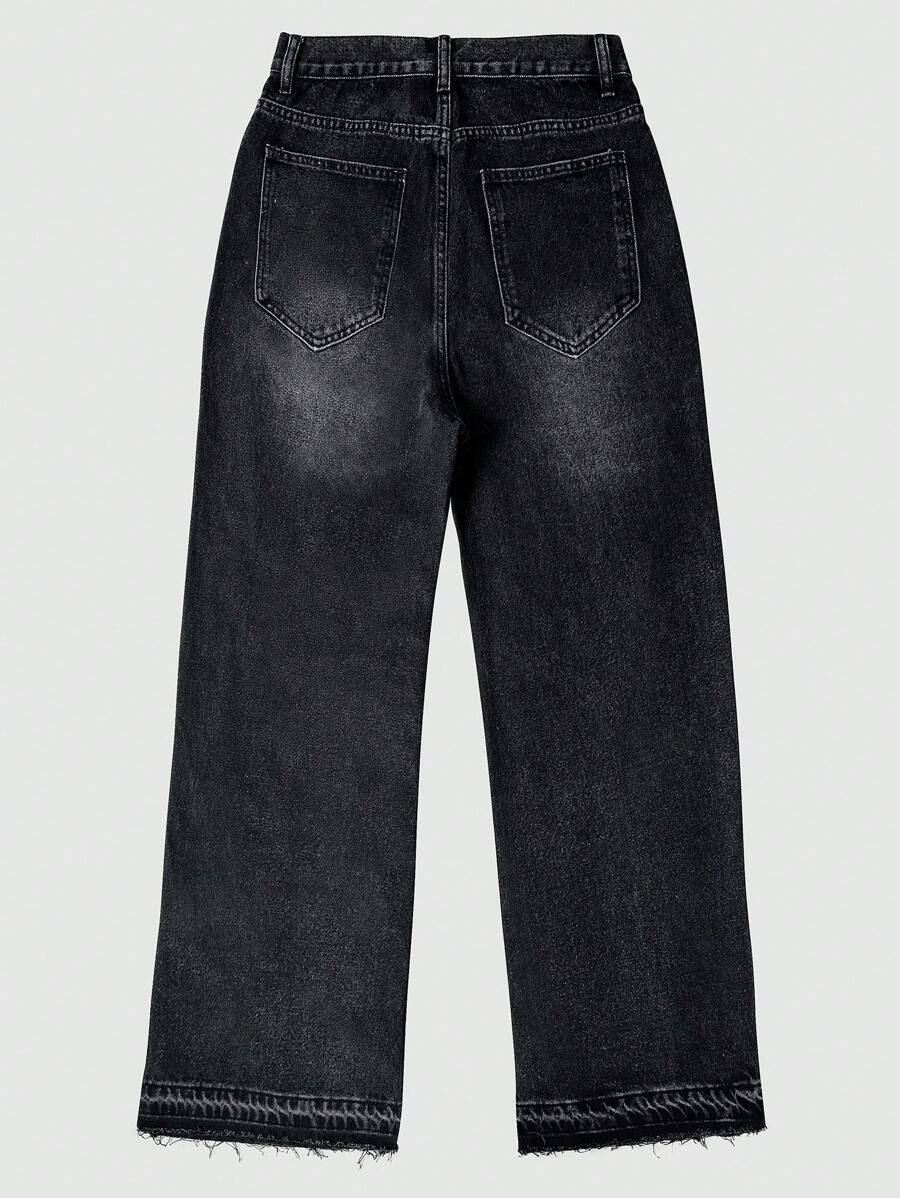 CZARNE SPODNIE JEANS