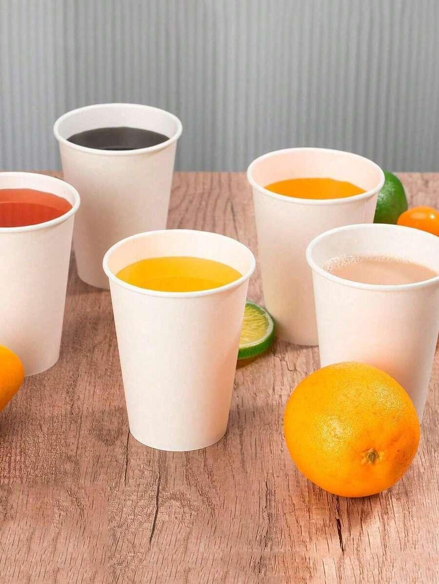 białe papierowe kubki 10-pack 