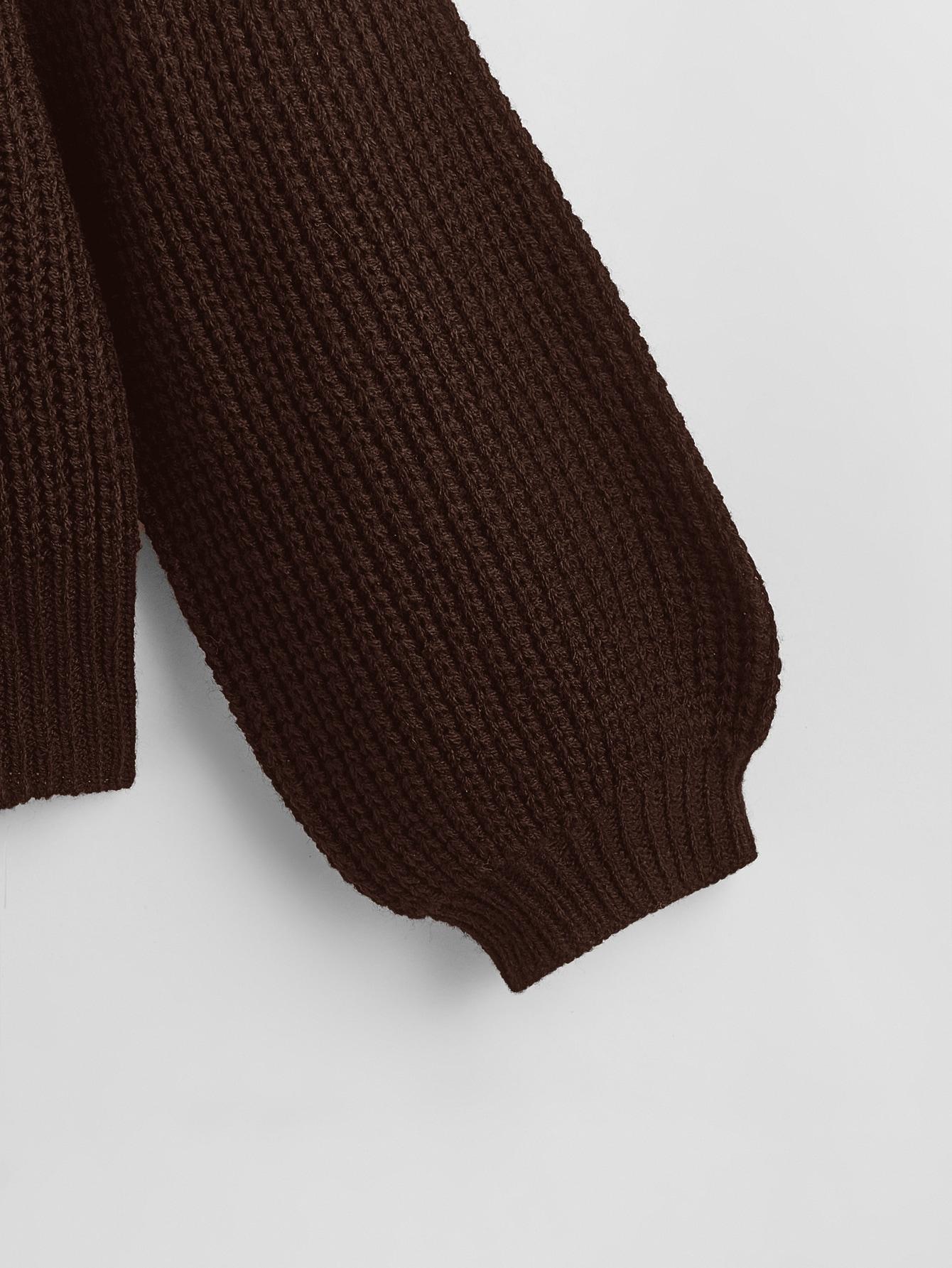 BRĄZOWY SWETER KARDIGAN 