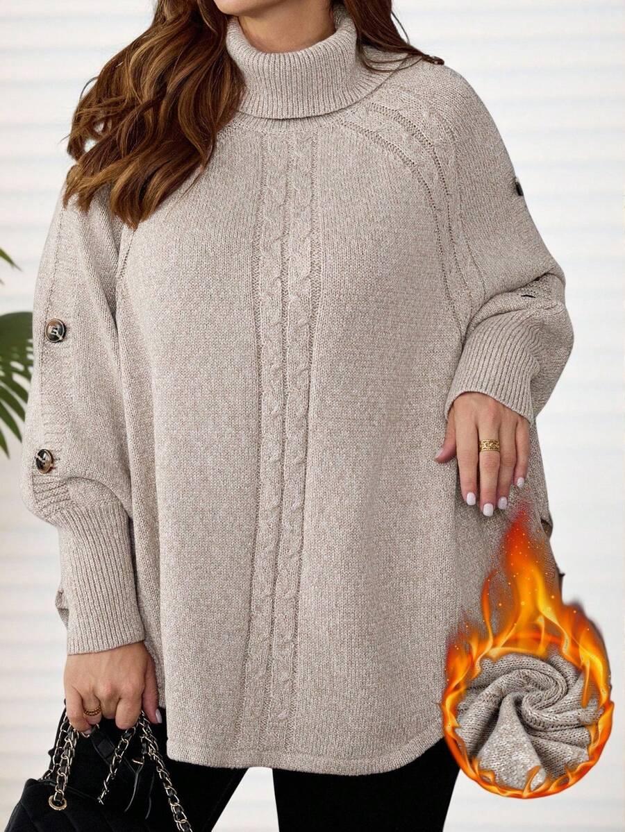beżowy sweter oversize