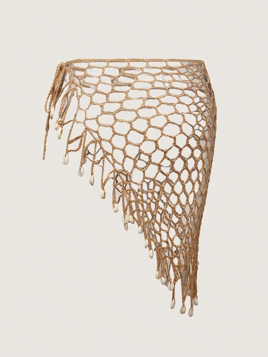 ażurowy sarong muszelki 
