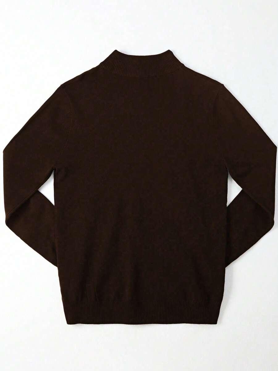 BRĄZOWY SWETER ZAMEK