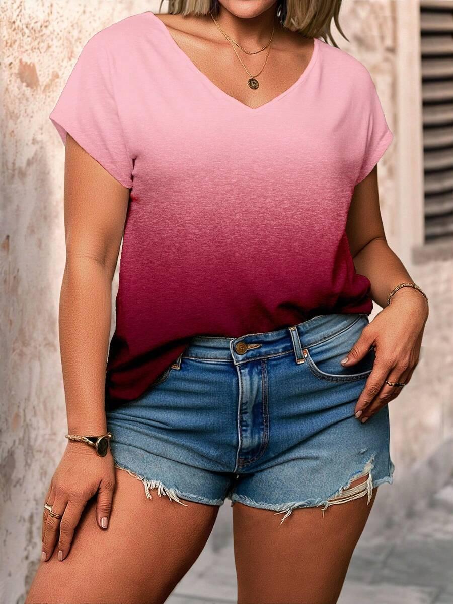 T-SHIRT DAMSKI OMBRE