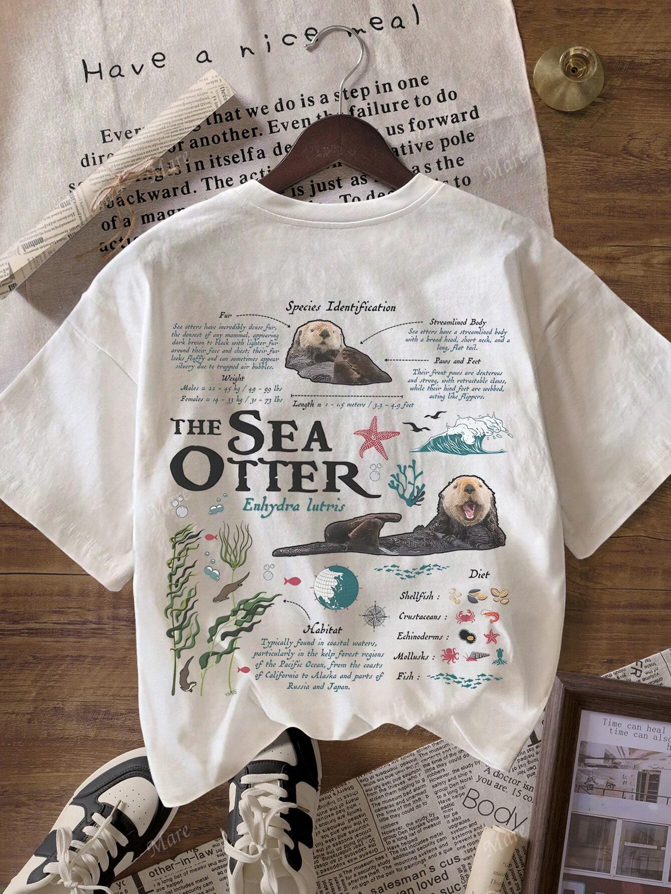 BIAŁY T-SHIRT PRINT 