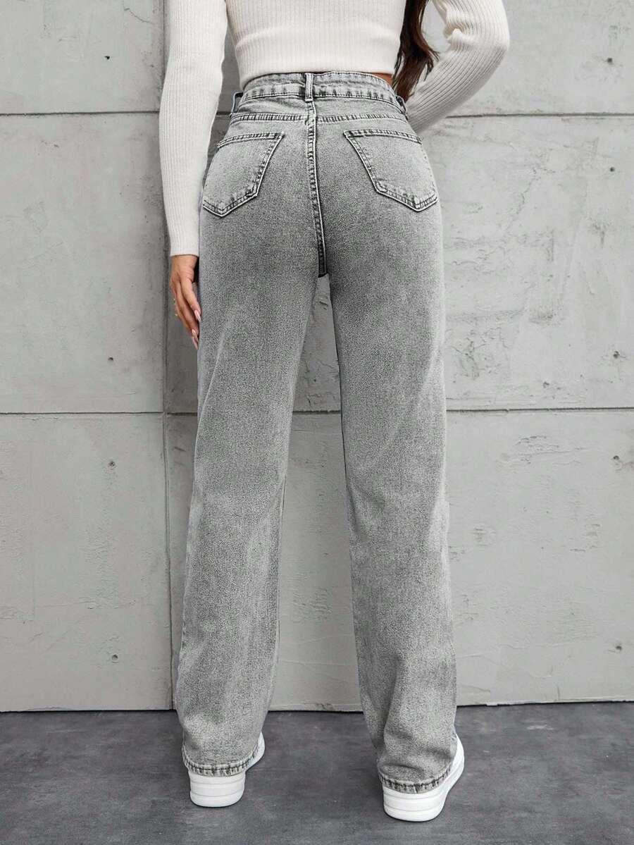 SZARE SPODNIE JEANS 