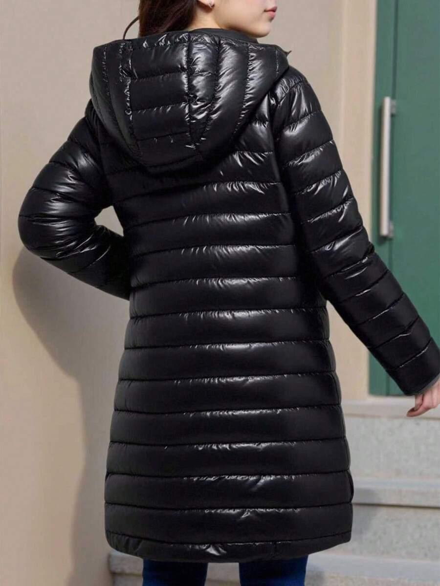 czarna pikowana kurtka
