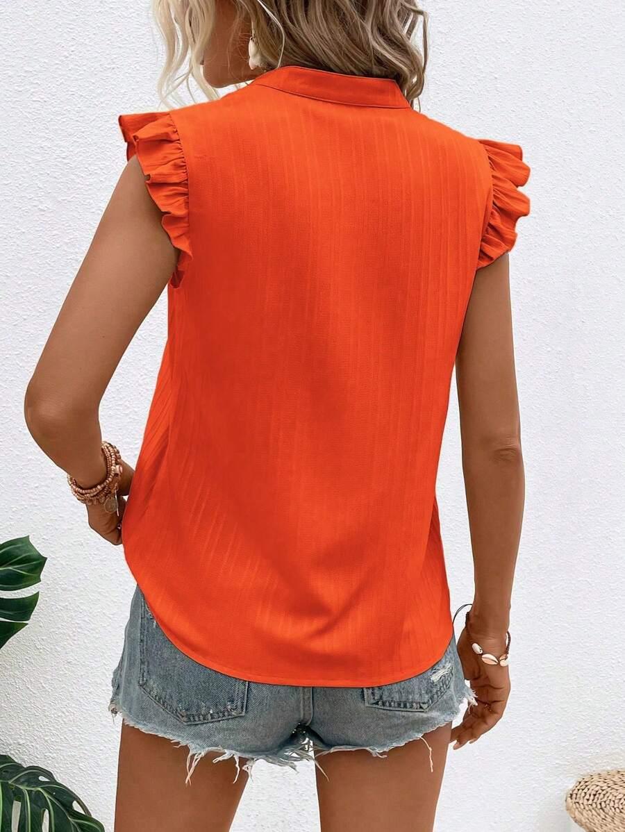 bluzka falbana v-neck
