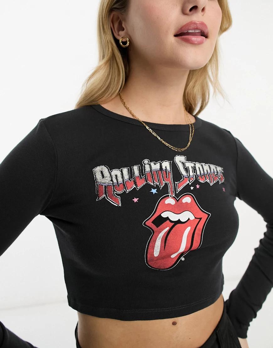 BLUZKA Z DŁUGIM RĘKAWEM PRINT ROLLING STONES