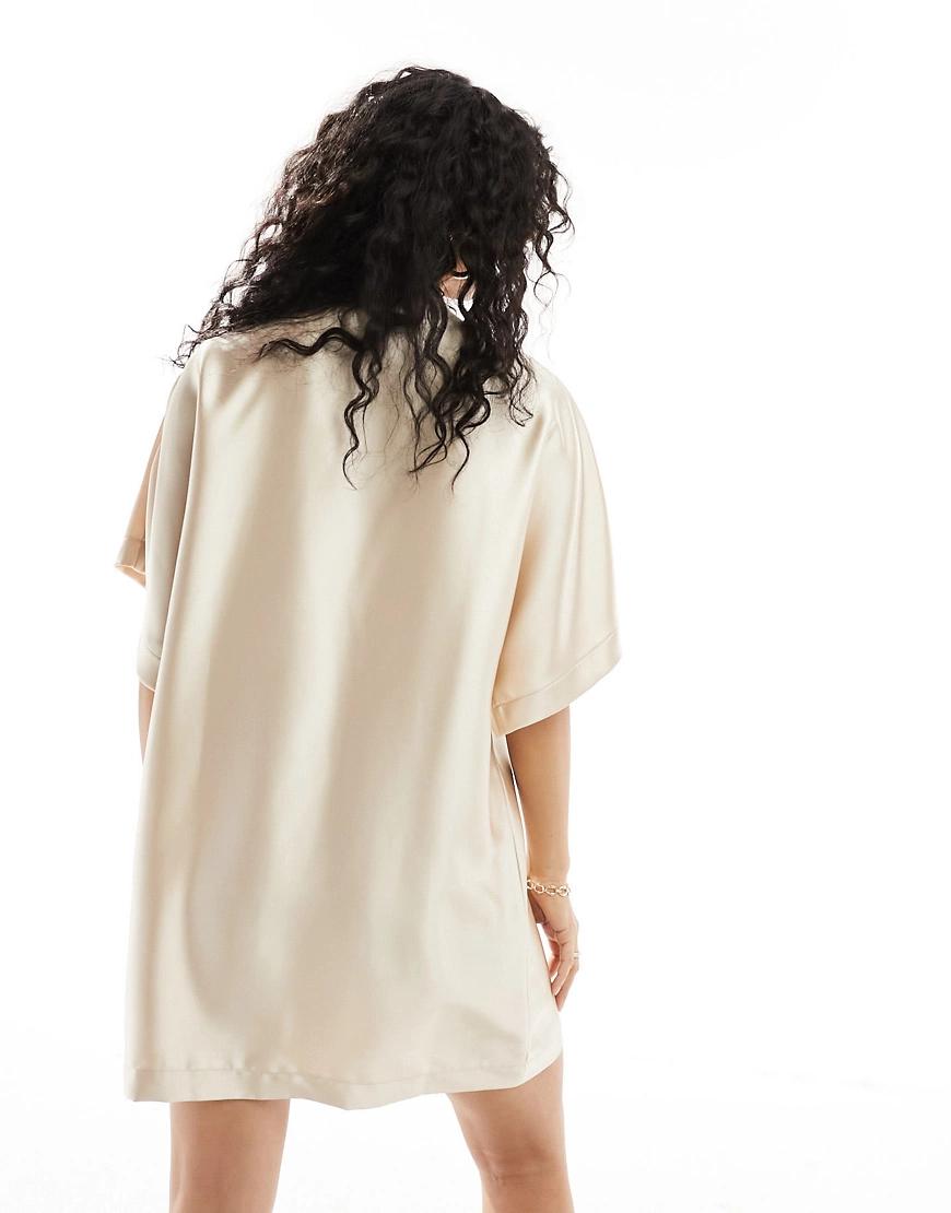 MINI SATYNOWA SUKIENKA OVERSIZE