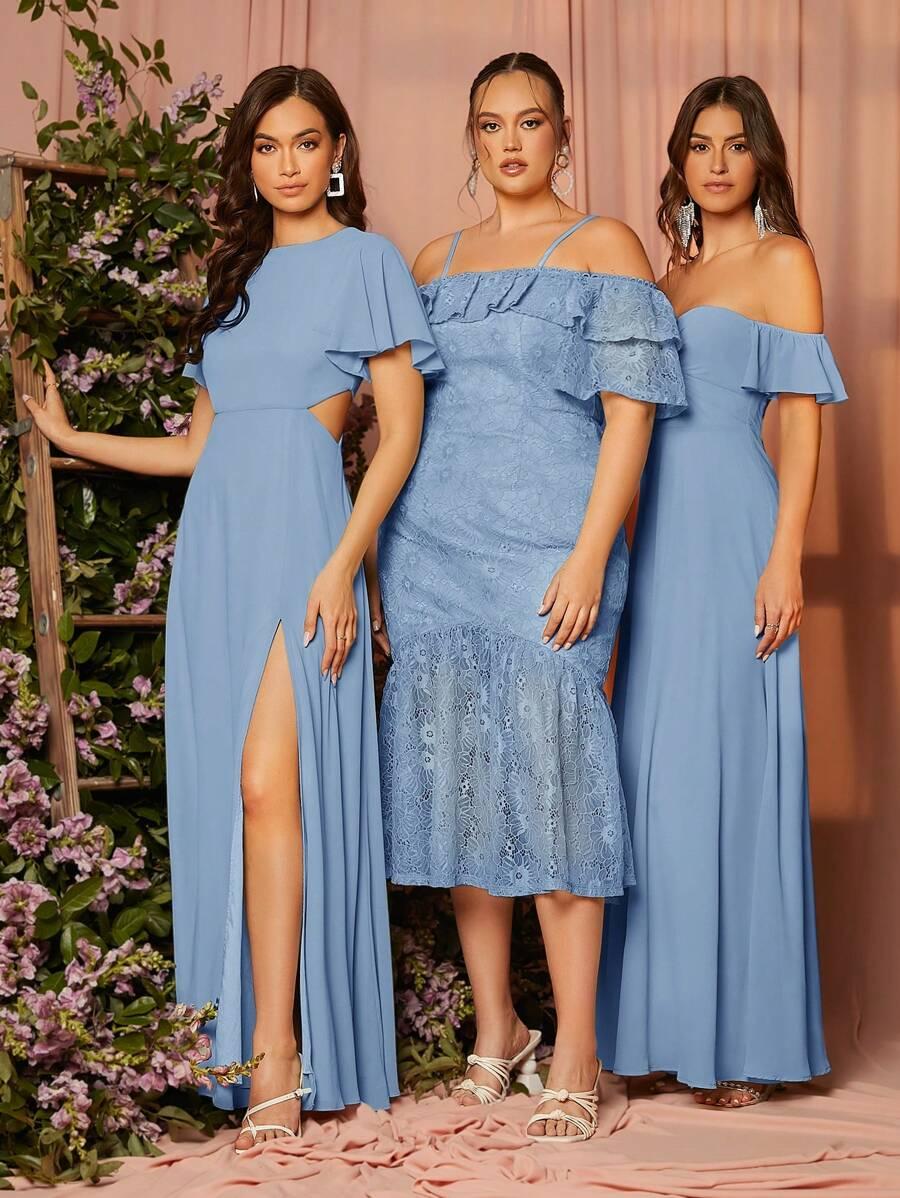 SUKIENKA MAXI Z WYCIĘCIAMI W TALII
