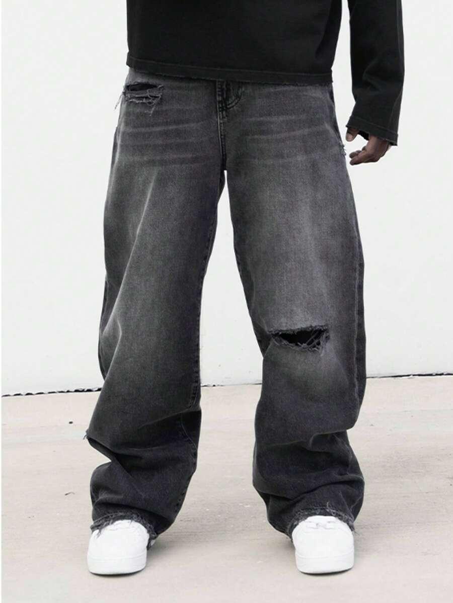 SPODNIE RIPPED JEANS