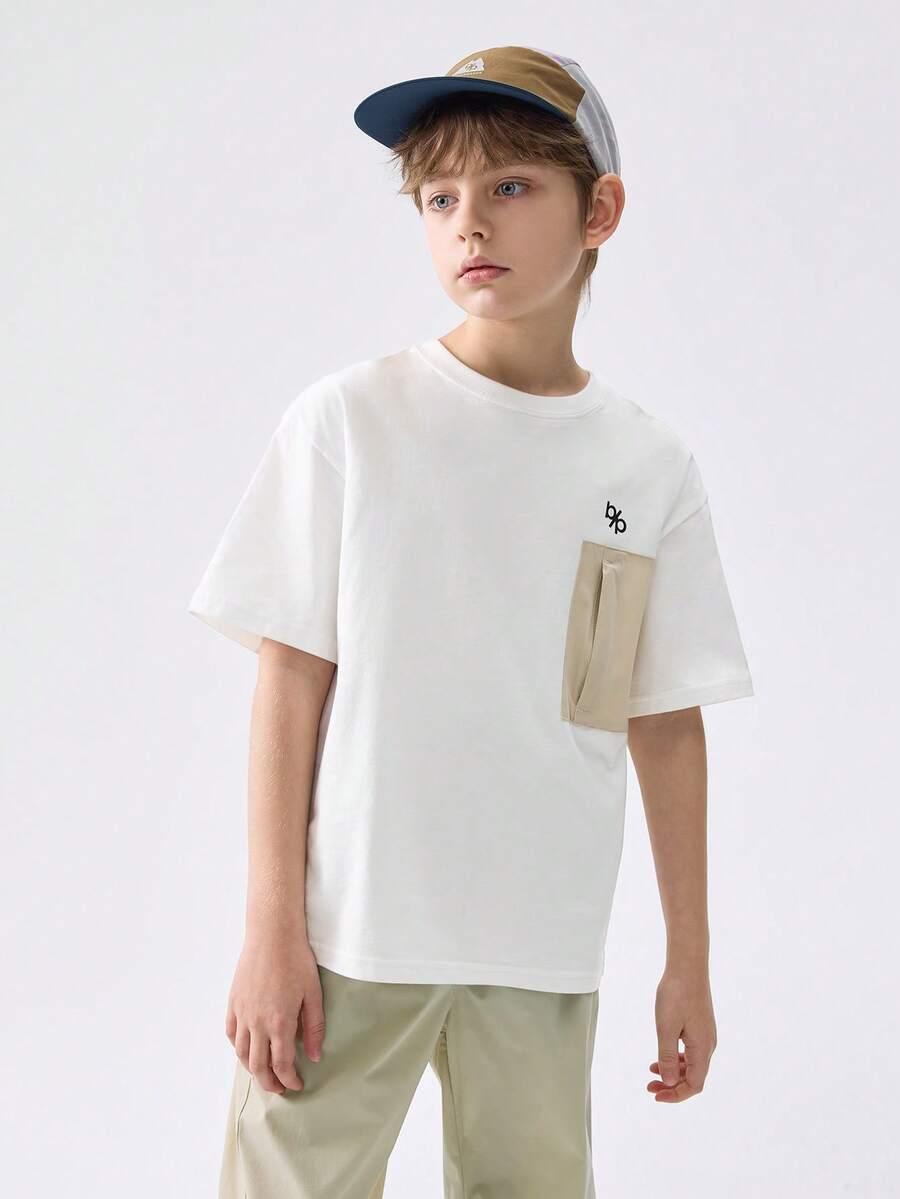 BIAŁY T-SHIRT kieszeń
