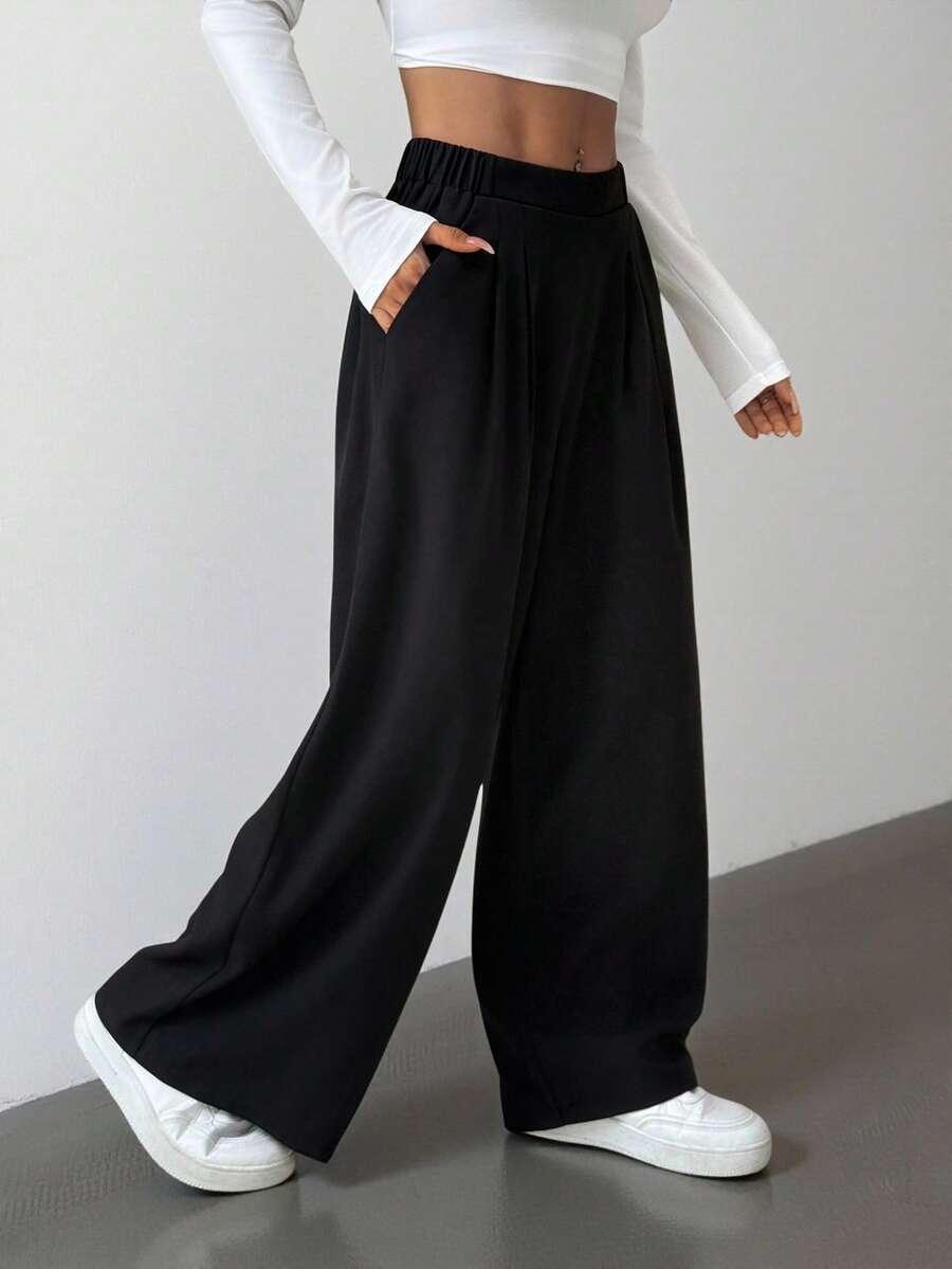 czarne spodnie casual 