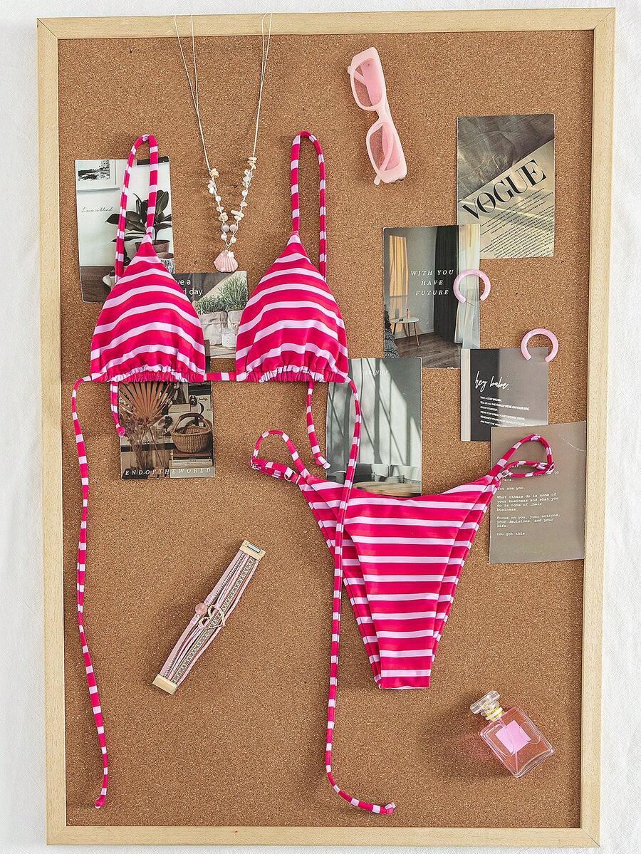 DWUCZĘŚCIOWE BIKINI DAMSKIE W PASKI