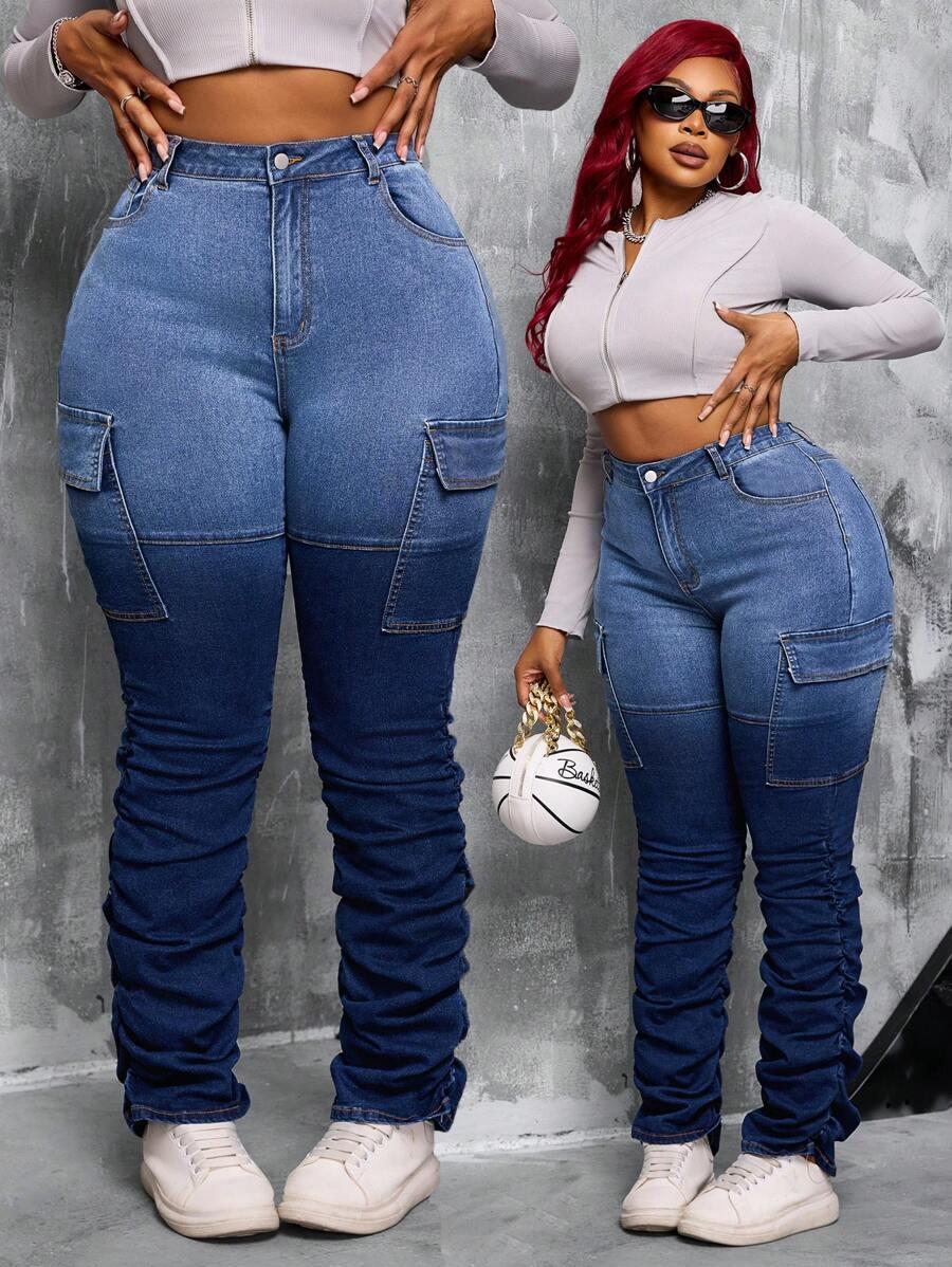 niebieskie spodnie jeans