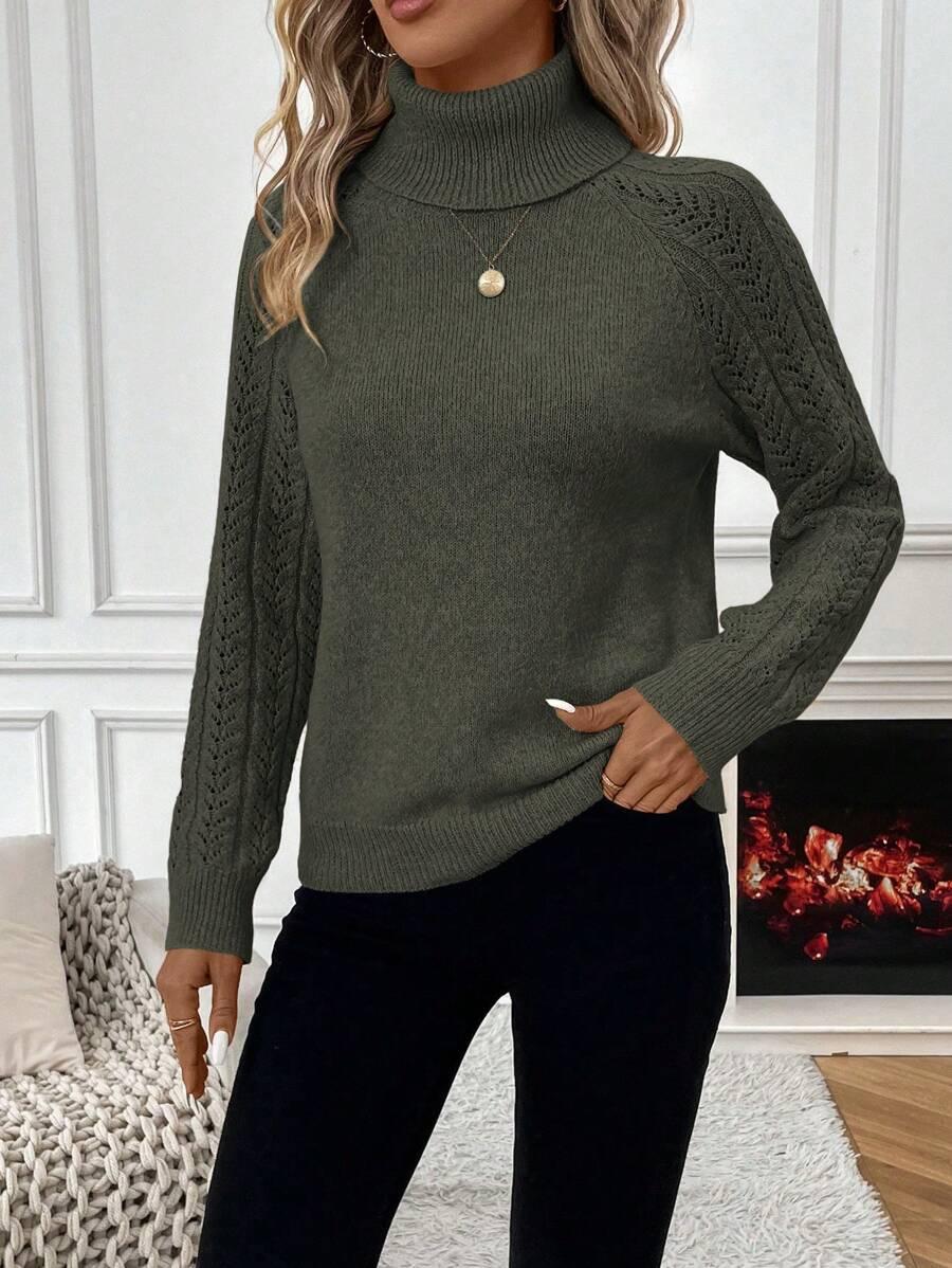 zielony sweter golf