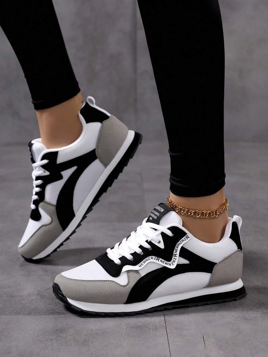 SZNUROWANE BUTY SPORTOWE KONTRAST 