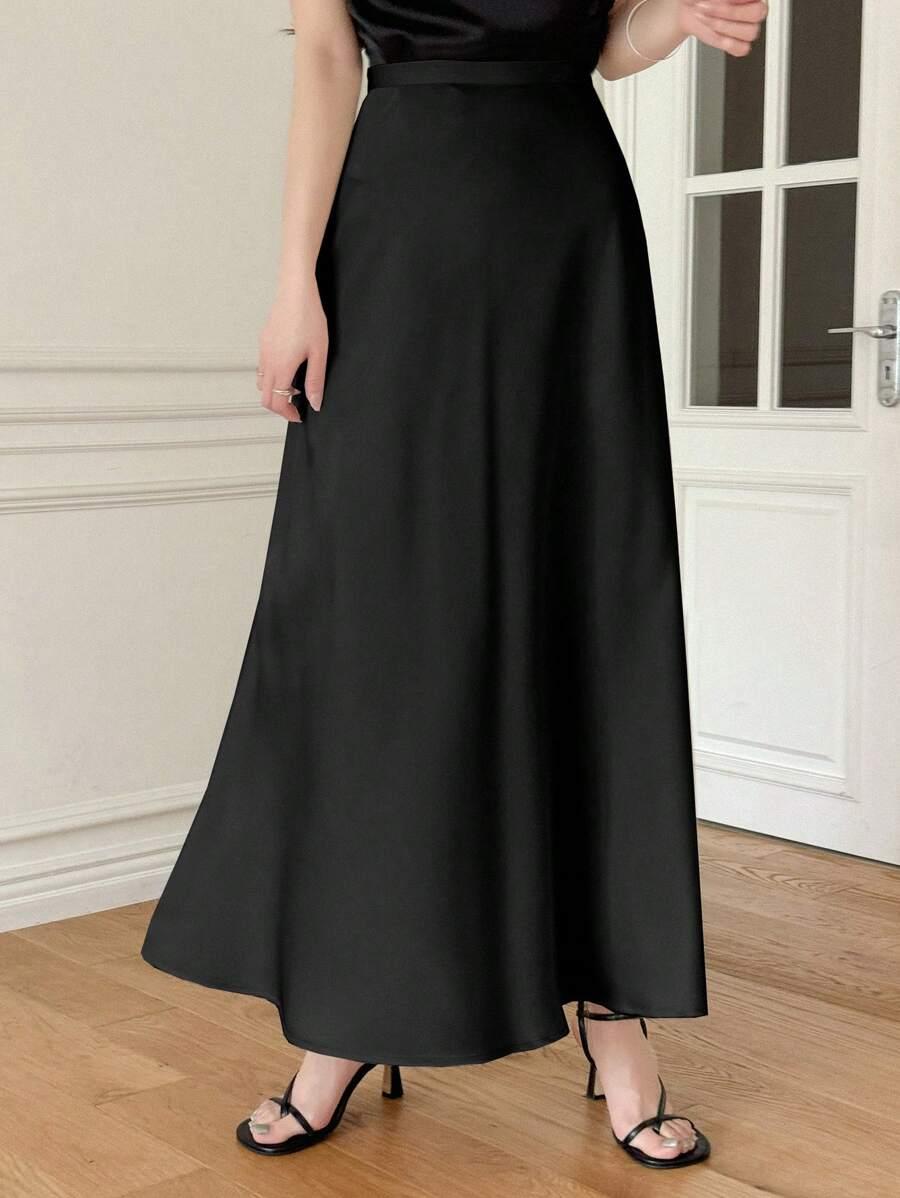 CZARNA MAXI SPÓDNICA