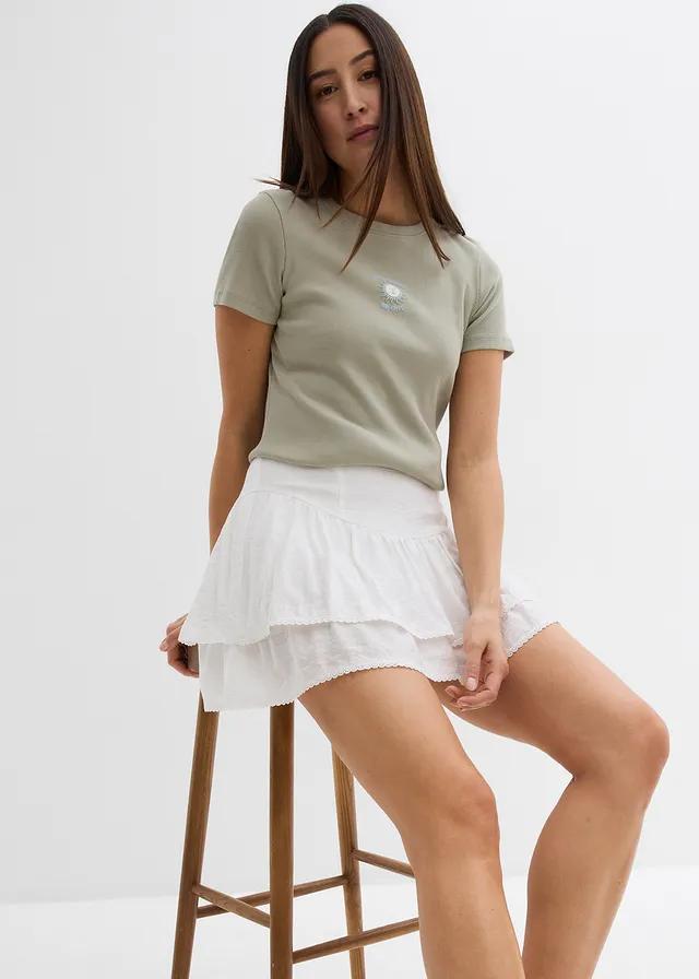 SPÓDNICA MINI Z FALBANAMI
