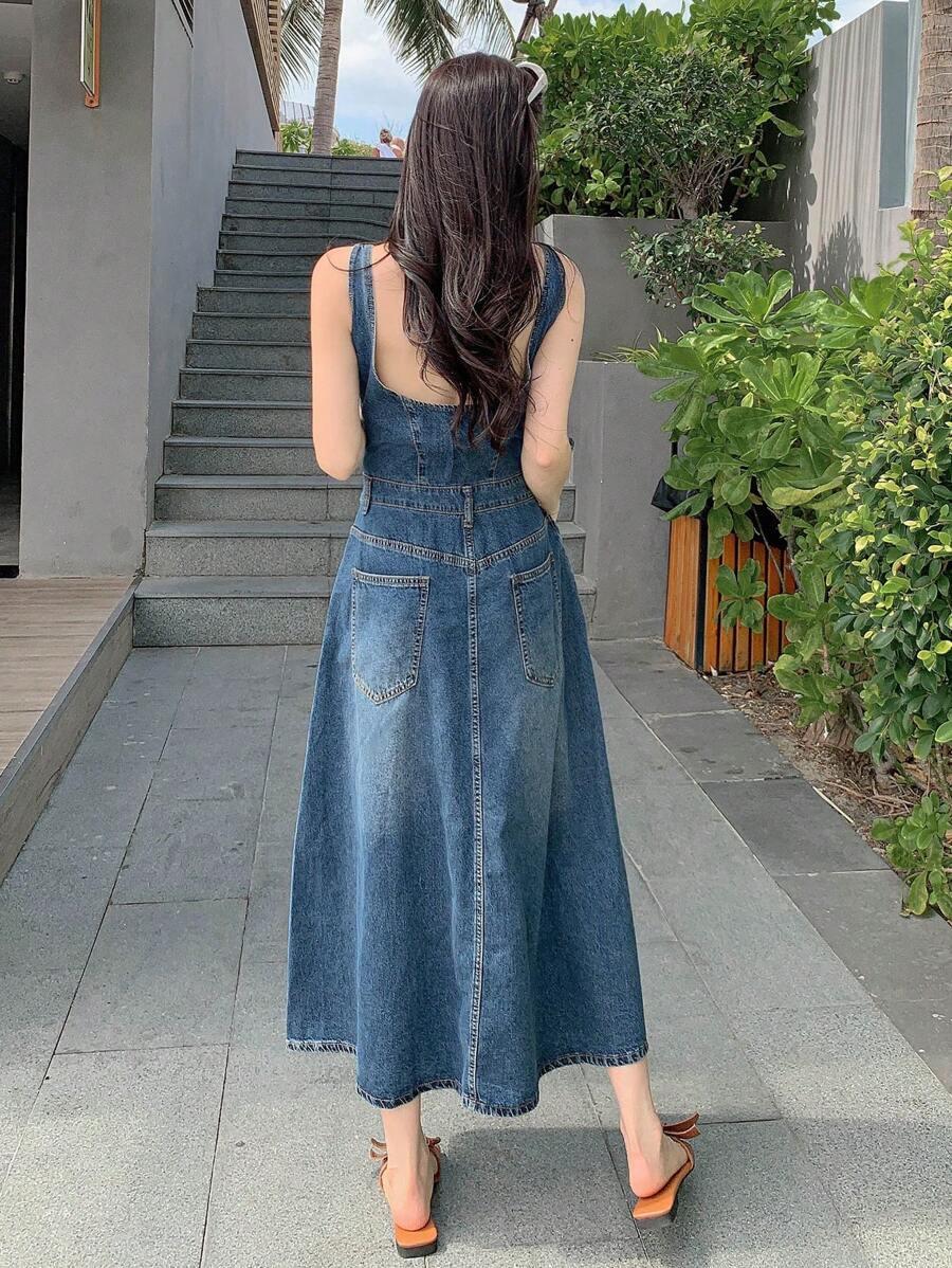 JEANSOWA MIDI SUKIENKA 