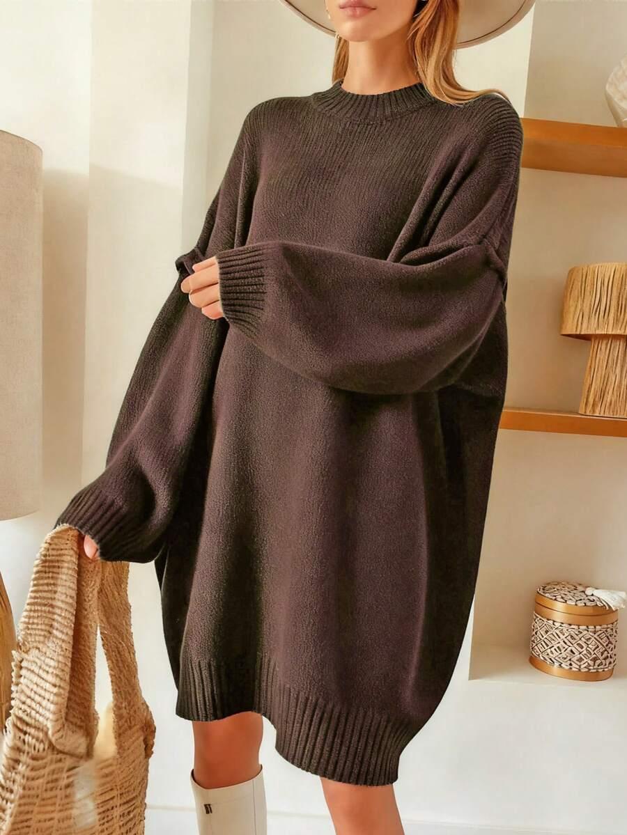BRĄZOWY SWETER CASUAL