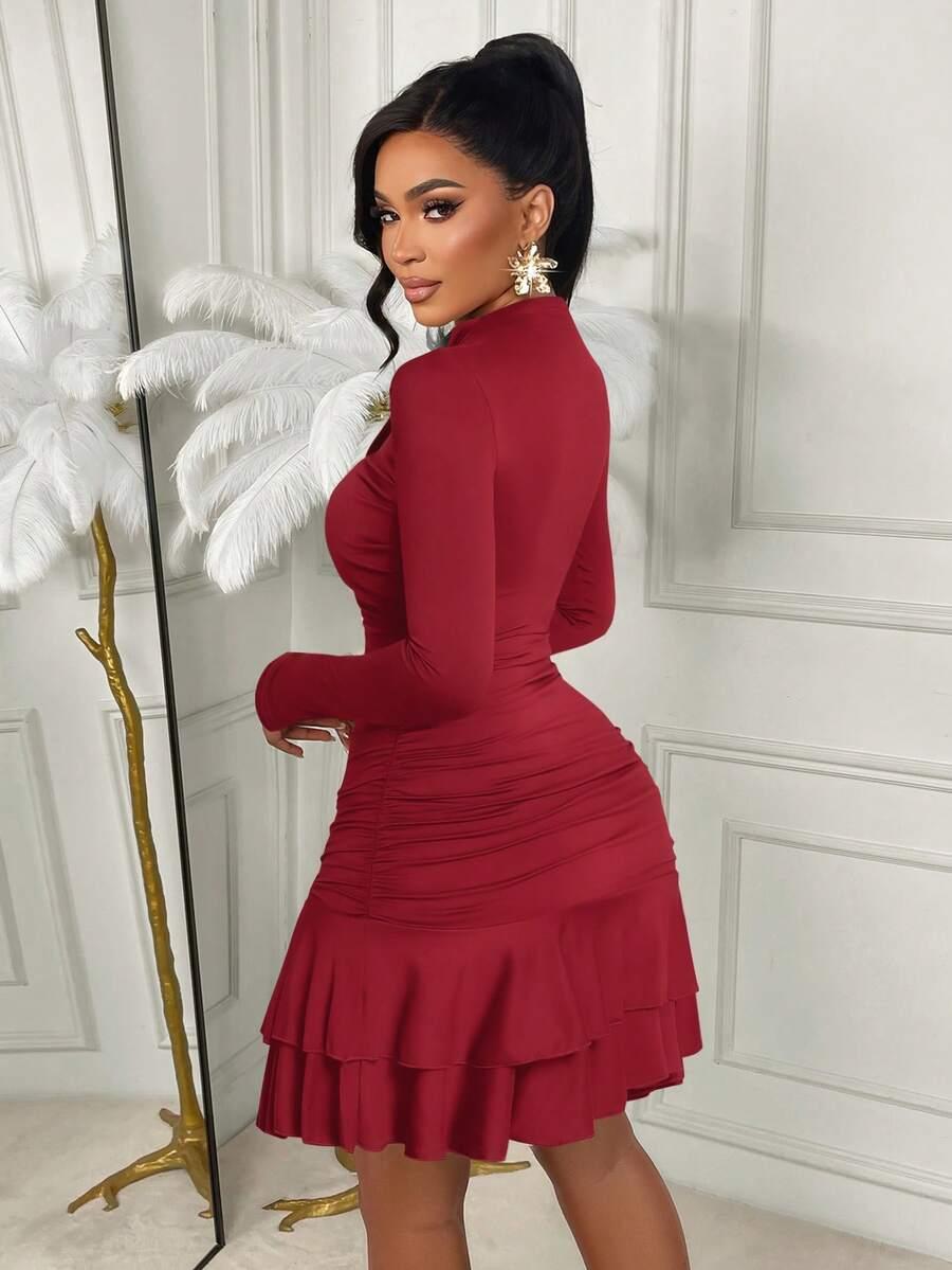 CZERWONA MINI SUKIENKA 