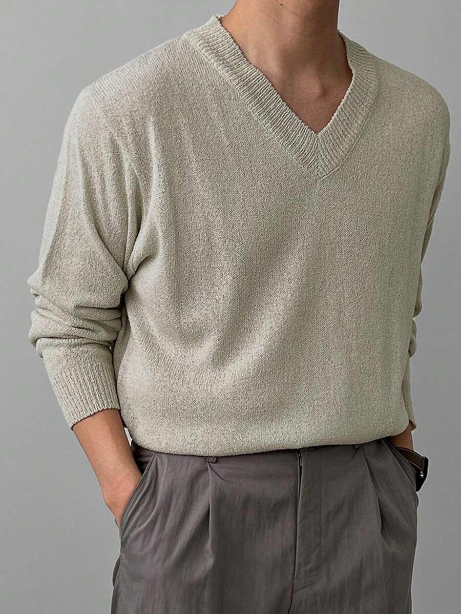  MĘSKI SWETER Z DŁUGIM RĘKAWEM 