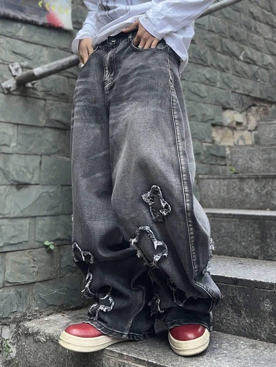 szare spodnie jeans