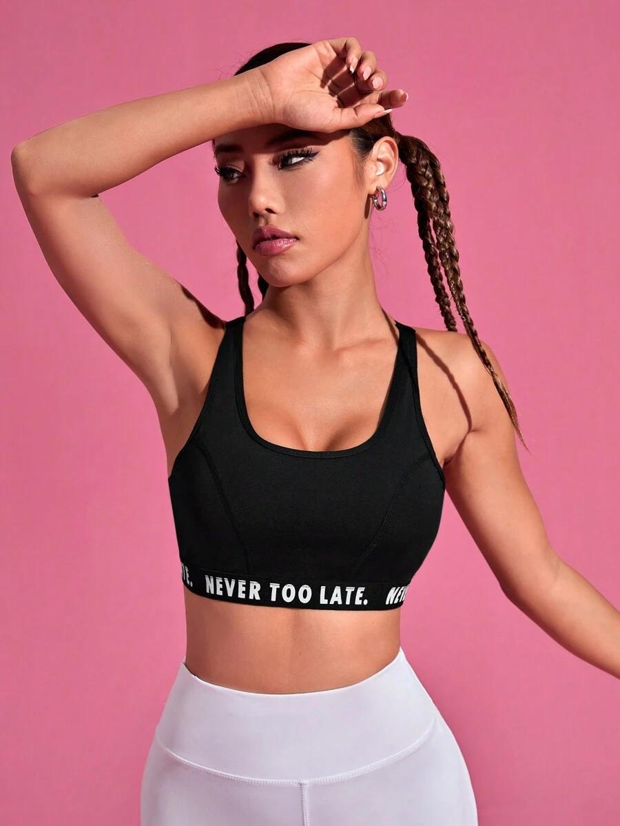 CZARNY SPORTOWY TOP