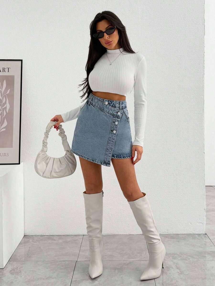 NIEBIESKA SPÓDNICA JEANS
